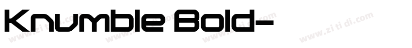 Knumble Bold字体转换
